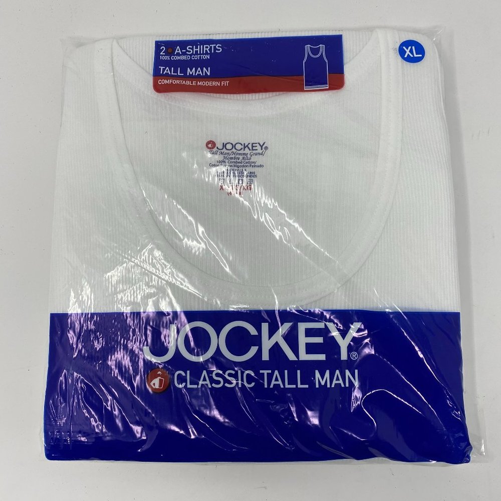 NEW jockey classic tall man a-shirt 2 pk vintage 2005 deadstock
